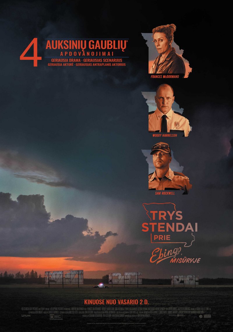 TRYS STENDAI PRIE EBINGO, MISŪRYJE / THREE BILLBOARDS OUTSIDE EBBING, MISSOURI